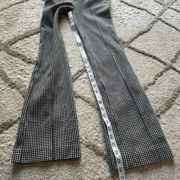 Anthropologie Black and White Trousers pants boot flare Houndstooth high rise 2 - Picture 5 of 11